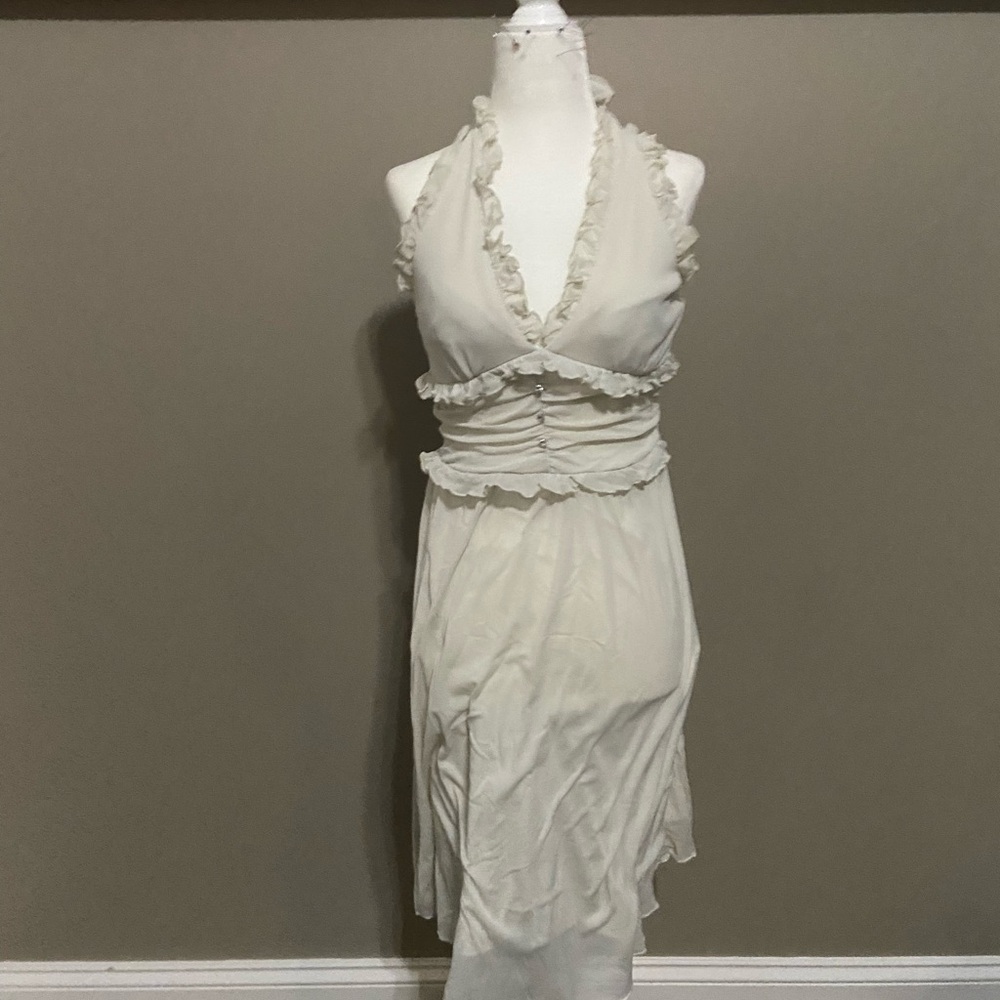White medium length dress